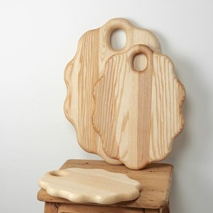Wooden Chopping Blocks Round With Handle Natural Finish For <b>Kitchen</b> Use - Product Image 3