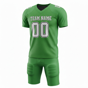 Uniforme de fútbol americano personalizado con diseño profesional, paneles laterales de spandex y costuras en twill, para entrenamiento escolar. - Product Image 6