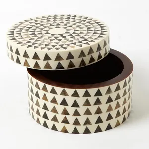Caja de Joyería Decorativa Multifuncional Moderna con Incrustaciones de Hueso, Último Diseño, con Opciones Personalizables, Precio de Fábrica al por Mayor - Product Image 1