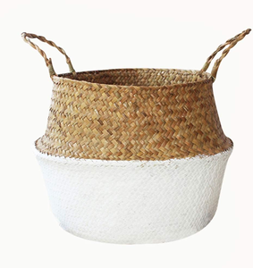 ตะกร้าหญ้าทะเลธรรมชาติ ตะกร้าเก็บของทำมือ ขายส่ง เป็นมิตรกับสิ่งแวดล้อม ผลิตในเวียดนาม - Product Image 1