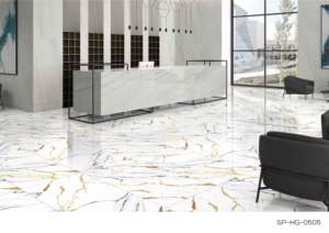 Azulejo de Porcelana de Lujo con Acabado Dorado Brillante, Formato Grande 600x1200, Superficie Pulida Premium para Paredes y Pisos, Uso en Interiores y Exteriores - Product Image 4