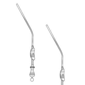 Tube d'aspiration Barron de haute qualité en acier inoxydable manuel réutilisable 229mm de long petite taille chirurgie générale utilisation pas pour les extrémités Zoellner - Product Image 1