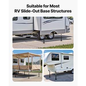 2 Soportes de Acero con Recubrimiento en Polvo para Autocaravanas, Remolques de Viaje, 1000 lb, Ajustables, Deslizantes, Niveladores, 21.3 Pulgadas-48 - Product Image 6