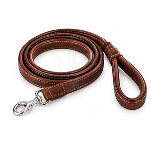 Collar Clásico de Cuero Sólido para Perro con Correa Coordinada, Correa Ajustable, Hebilla Metálica con Anillo en D y Asa para Uso Diario - Product Image 2