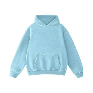 Sudadera con capucha unisex de poliéster y algodón personalizada, lavada al ácido, de felpa francesa, estilo vintage, extragrande, de invierno, de peso pesado, corte holgado, color piedra. - Product Image 6