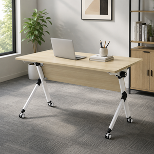 Modern <b>Foldable</b> <b>Desk</b> Height Adjustment for Home Office School Use Melamine Top Minimalist Design AY Office System Commercial Use - Product Image 1