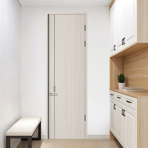 Puertas Corredizas Modernas de Madera Sólida, Seguras, Libres de Formaldehído, Impermeables, Duraderas, Superficie Lisa, 5 cm de Grosor, Interior Gris con Incrustaciones - Product Image 2