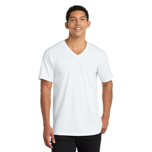 T-shirt personnalisé pour homme à col en V, manches courtes, basique, décontracté, vêtements printemps-été, logo personnalisé, OEM, ODM, fabricant en gros - Product Image 1