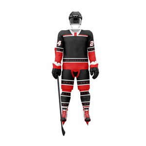 Nuevo Conjunto Completo de Uniforme de Hockey sobre Hielo Unisex 2026, Construcción Duradera, Tela Elástica, Manga Corta, Cuello en V, Transpirable - Product Image 1