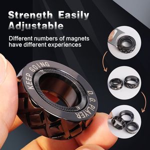 Adjustable Premium Stainless Steel Magnetic Fidget <b>Spinner</b> <b>Ring</b> Stress & Anxiety Relief Toy for Adults & Teens ADHD Sufferers - Product Image 2