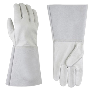 Gants de sécurité en cuir de vachette résistant à la chaleur et à l'abrasion, longs, pour le soudage, adaptés aux environnements à haute température - Product Image 2