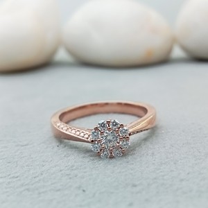 D'VINS JEWELS Trendy Shape Engagement Wedding Ring Brilliant Cut Filled Color D White 14K <b>Solid</b> Gold <b>Silver</b> Gold Plated for - Product Image 3