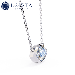 LOISTA Women's Platinum Marquise Cut Diamond Pendant Necklace GIA Certified D Color Minimalist Everyday Wear - Product Image 2