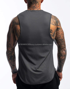 Débardeur pour homme avec logo personnalisé, style tendance, tissu super confortable pour la salle de sport, sans manches - Product Image 2