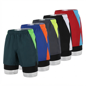<b>Athletic</b> Lemon Yellow Sportswear Custom Men Workout Shorts Ribbed Gym Casual Running Pockets Contrast Wholesale Oxford Fabric - Product Image 4