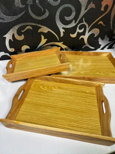 Bandeja de Servir con Asas para Cocina, Hotel, Desayuno, Ecológica, de Madera Maciza, para Té, Café, Aperitivos, Uso Doméstico, Venta al por Mayor - Product Image 5