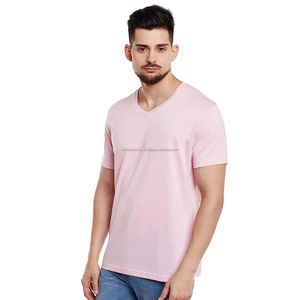 Camiseta con cuello en V para hombre de gran oferta, diseño personalizable de algodón 100% de gran calidad para compradores en línea - Product Image 2
