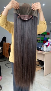 300 grammes 3 faisceaux avec combo de dentelle suisse pour faire une perruque à partir de 1005 extensions de cheveux vietnamiennes - Product Image 3