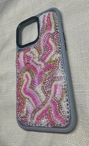 Coque de téléphone bohème perlée avec motif abstrait coloré – Housse décorative - Product Image 6