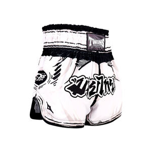 Nuevos Pantalones Cortos de Muay Thai con Logotipo Blanco para Hombre, Ropa de Entrenamiento de MMA, Corte Regular, Duraderos, Transpirables, Ligeros, Estampados - Product Image 2