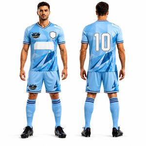 Uniforme de Fútbol Moderno al por Mayor OEM, Conjunto de Camiseta y Pantalones Cortos Personalizados, Uniforme Profesional para Equipos de Adultos - Product Image 1