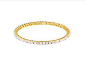 OEM 9K Yellow/White/<b>Rose</b> <b>Gold</b> Lab Grown Diamond Tennis <b>Bangle</b> Bracelet for Women-Luxury Gift Rhodium Plated IGI Certified - Product Image 5