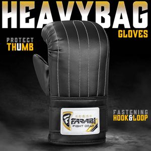 Paire de gants de boxe Farabi à doigts entiers en cuir PU, respirants et anti-humidité, pour entraînement MMA adulte - Product Image 4