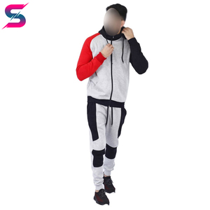Survêtements en polyester et coton légers, personnalisés avec blocs de couleur, manches longues, fermeture éclair, simples et élégants pour un usage quotidien - Product Image 4
