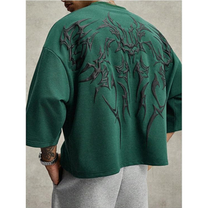 Camisetas Cortas de Hombre Estilo Y2K, Holgadas, con Estampado Gráfico de Letras |   Ropa Y2K, Camiseta Corta con Estampado Gráfico, Manga Corta, Estilo Urbano - Product Image 2