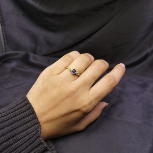 Anillo de Compromiso y Boda Gemvanity, Zafiro Multicolor, Clásico, Tradicional, Chapado en Oro, Plata de Ley, Unisex - Product Image 6