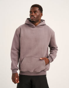 Sudadera de punto para hombre, forrada, de color sólido, corte holgado, 100% algodón, informal, para otoño, con bolsillos, transpirable, con capucha. - Product Image 4