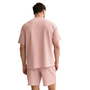 Ensemble T-shirt et short décontracté pour homme, 100 % coton, respirant, à manches courtes, avec logo personnalisé et motif tie-dye, idéal pour l'été - Product Image 3