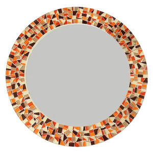 Marco de Espejo Antiguo con Incrustaciones de Madreperla, Decorativo para Sala de Estar, Artesanía en Incrustaciones - Product Image 1