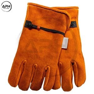 ถุงมือขับรถหนังกลับสีน้ำตาล สายรัดข้อมือเสริมความแข็งแรง สายรัดนิ้วหัวแม่มือแบบยืดหยุ่น ถุงมือทำงานแบบสั่งทำพิเศษ ผลิตภัณฑ์คุณภาพสูง ถุงมือทำงาน - Product Image 4