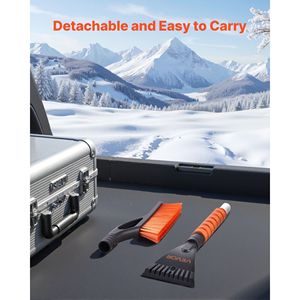 27-Inch Aluminum Snow Brush <b>Ice</b> <b>Scraper</b> Removal Tool with Foam Grip for Car Windshield Scratch-Freebris - Product Image 5