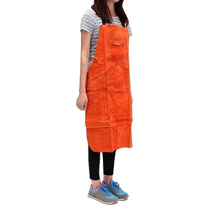 Premium Quality Heavy-Duty Industrial Welding Sleeveless Apron Spark Heat Resistant Cowhide Split Leather Buckle Nylon Straps - Product Image 1