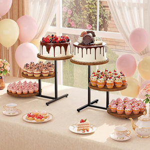 Soporte de Madera para Cupcakes de 3 Niveles, Exhibidor de Postres, Torre de Postres de Madera para Fiestas, Baby Shower, Bodas, Cumpleaños - Product Image 3