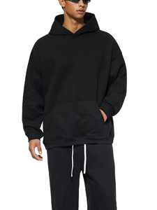 Sweat à capuche surdimensionné personnalisé en molleton 100% coton lourd |   Pull à épaules tombantes et coupe ample |   Étiquette privée OEM écologique - Product Image 3