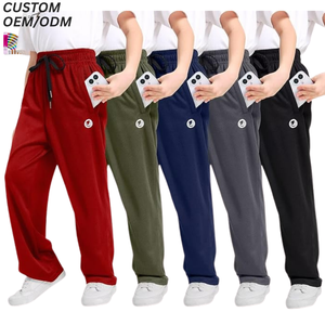 Pantalon de jogging décontracté en coton tricoté uni pour garçons, avec poches, style athlétique - Product Image 1
