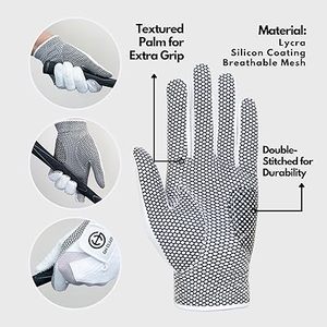 Gants de golf imperméables en cuir Cabretta de qualité supérieure pour la main gauche, antidérapants, respirants, avec broderie de logo personnalisée - Product Image 5