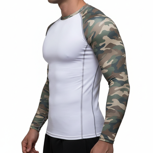 <b>Men's</b> Sports <b>Compression</b> <b>Shirt</b> Rash Guard OEM Manufacturer Quick Dry Rash Guard Private Label Service - Product Image 3