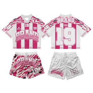 ชุดเสื้อเจอร์ซีย์และกางเกงขาสั้นผ้าโพลีเอสเตอร์ตาข่ายพรีเมียม สีดำ-เหลือง ดีไซน์ลายแผง  แบบสั่งทำพิเศษสำหรับทีม  ชุดเสื้อเจอร์ซีย์และกางเกงขาสั้นสำหรับผู้ชาย - Product Image 5