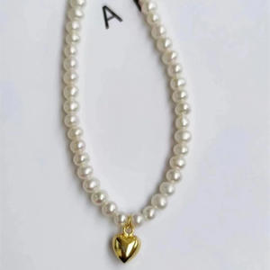 High Quality S925 <b>Silver</b> Heart-Shape Pendant Baby Freshwater Pearl <b>Necklace</b> with <b>Simple</b> Luxury High Visibility - Product Image 2