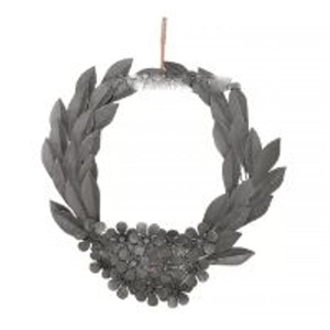 Magnifique couronne décorative en métal avec un design inspiré des feuilles et des fleurs pour la décoration intérieure et extérieure de la maison - Product Image 5