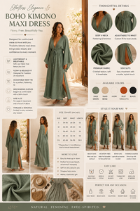 Elegante Vestido Maxi de Algodón Arrugado con Mangas Kimono, Escote Pronunciado en V, Espalda Abierta, Estilo Resort, Vestido de Verano Fluido para Playa - Product Image 4