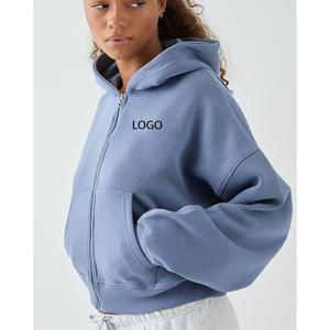 Sudadera con Capucha de Algodón 100% de 500GSM con Hombros Caídos, Bordada, Lisa, Deportiva, de Invierno, Tipo Pullover, Venta al por Mayor OEM ODM - Product Image 3