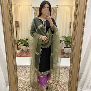 New Designer Eid Special Heavy Embroidery Sequence Work 3 Pis Suit Set - Product Image 1