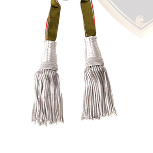Premium Ceremonial Sash Parade Ceremonial Sash Silk Tri-Color <b>Ribbon</b> with Two Silver Bullion <b>Wire</b> Tassels WOK Industries - Product Image 3
