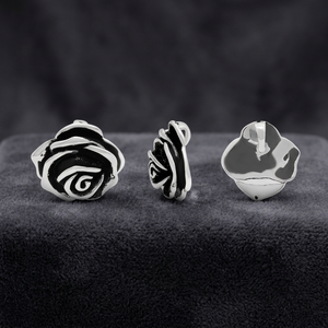 Colgante de Plata 925 con Rosa Abierta Romántica para Uso Diario - Product Image 3