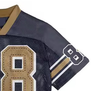 Maillot de sport vintage en mesh personnalisé pour homme, prêt à être expédié, style streetwear, pour football, basketball, ou t-shirt de football. - Product Image 6